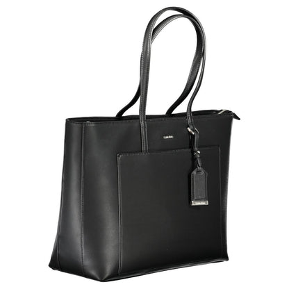 Black Polyester Handbag