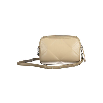 Beige Polyester Handbag