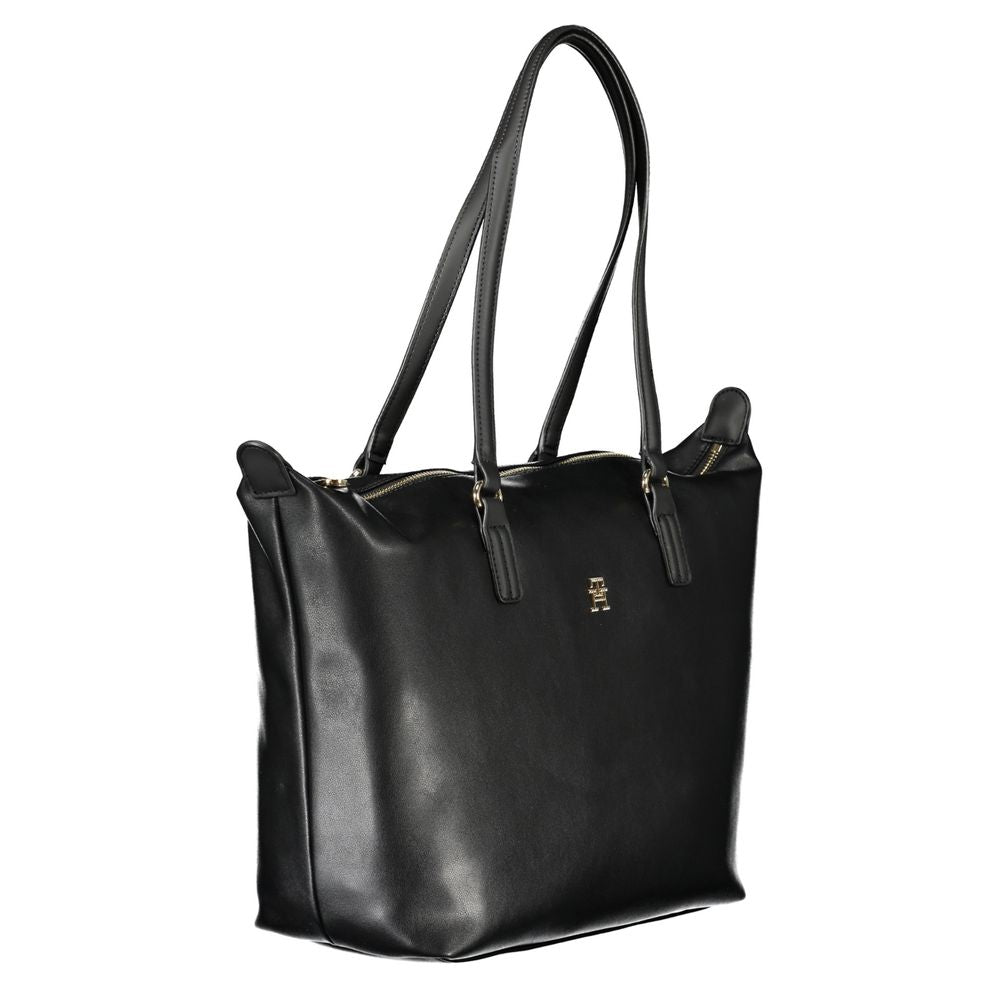 Black Polyester Handbag