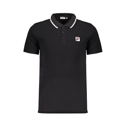 Black Cotton Polo Shirt