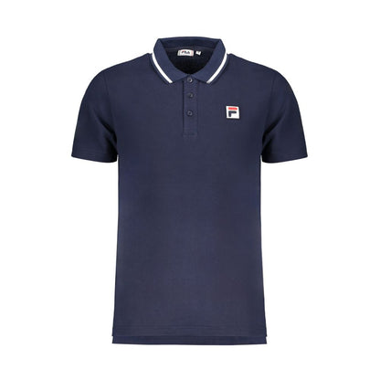 Blue Cotton Polo Shirt