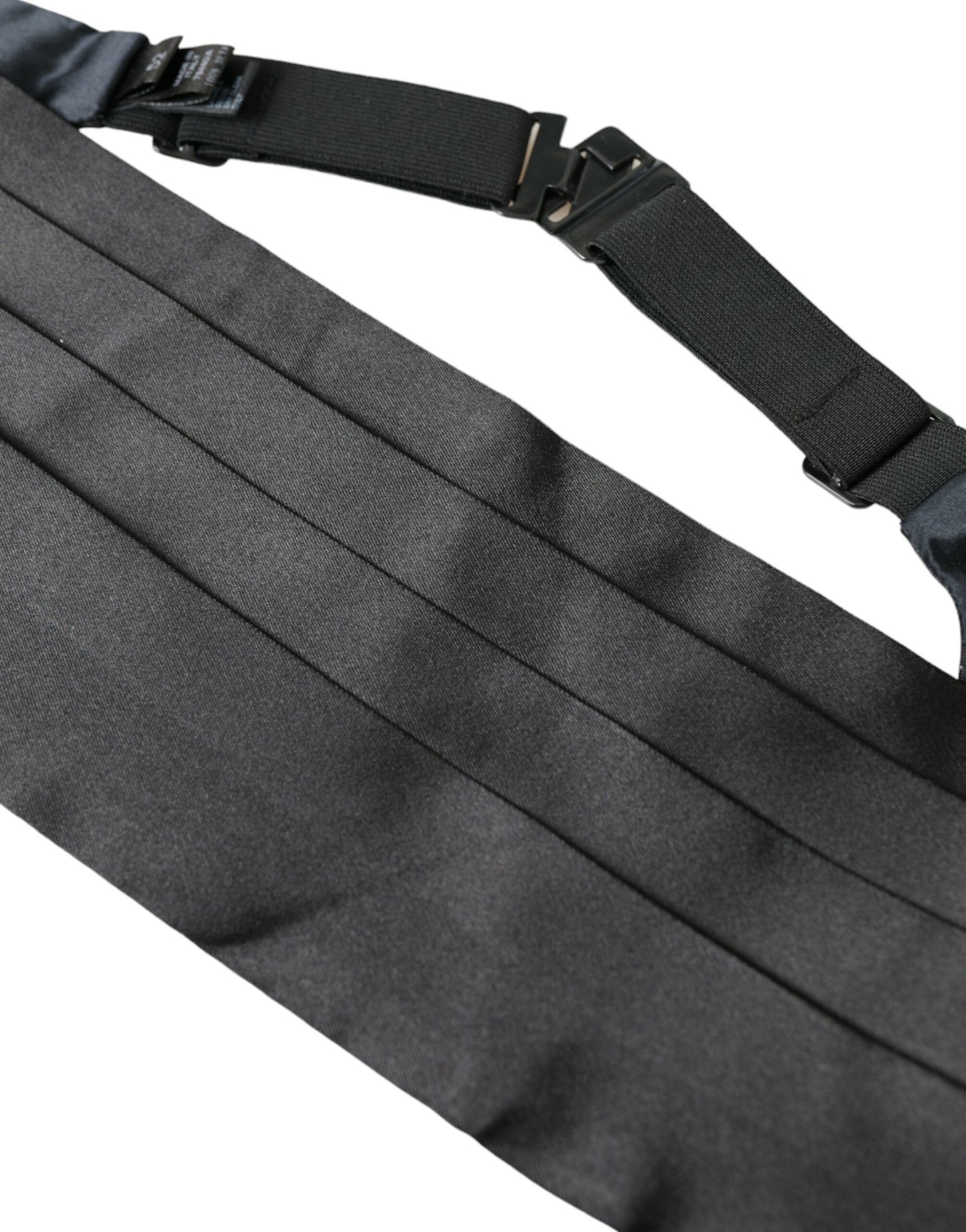 Black Men Wide Waist Silk Belt Cummerbund