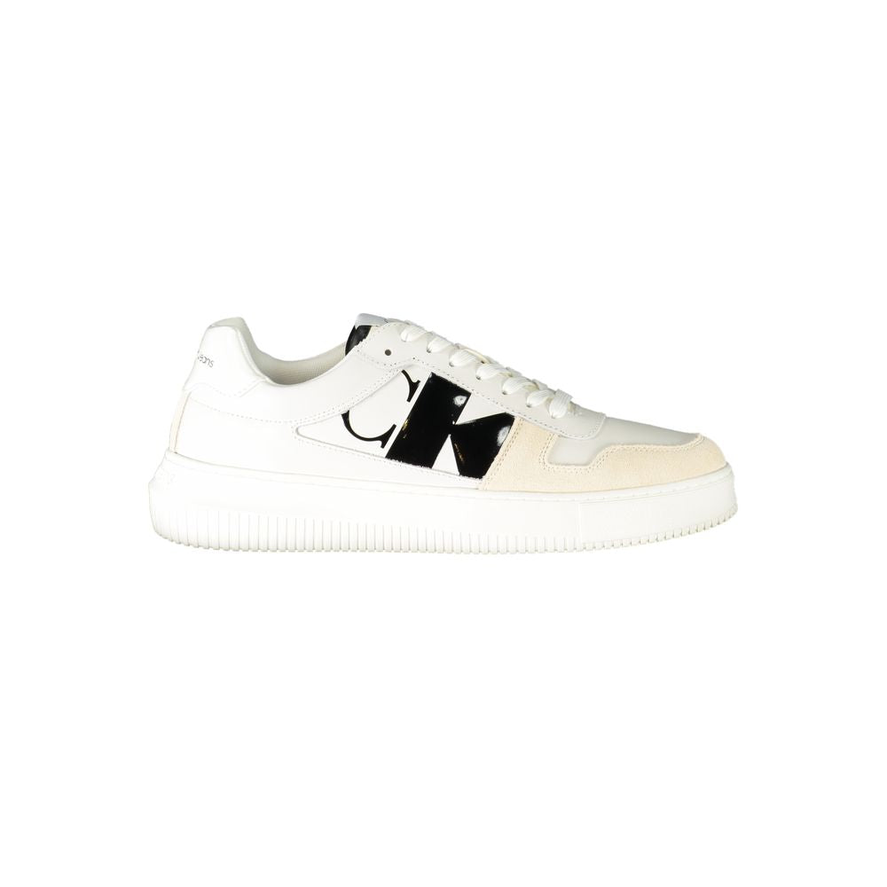 White Polyester Sneaker