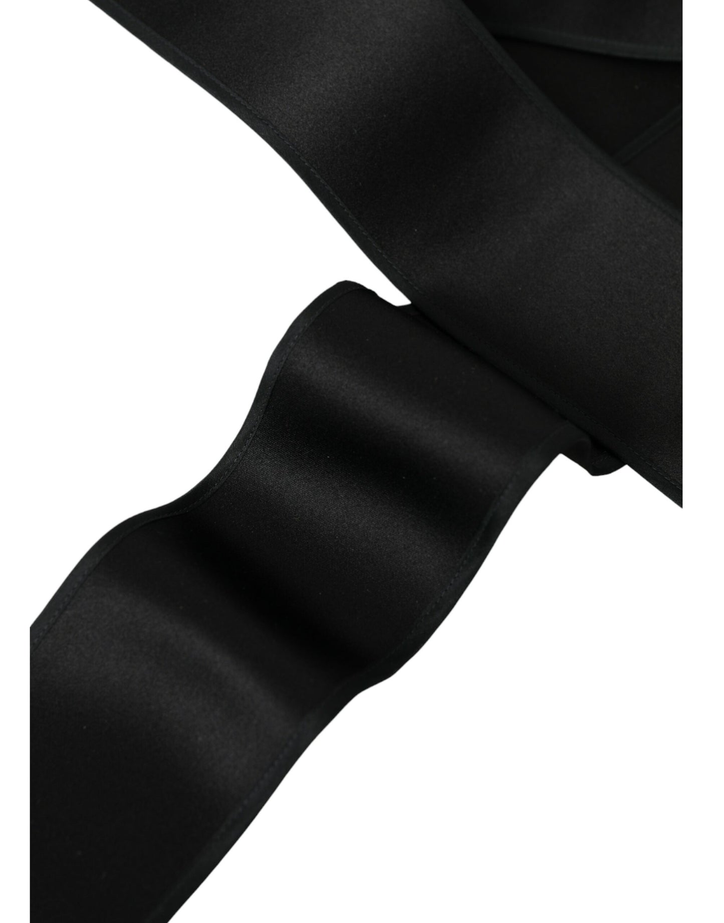 Black Silk Satin Waist Women Belt