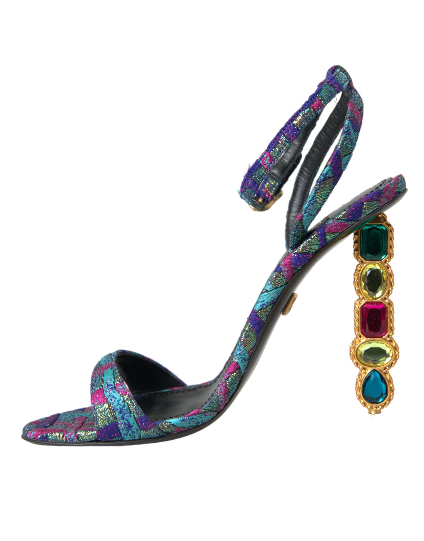 Multicolor Jacquard Crystals Sandals Shoes