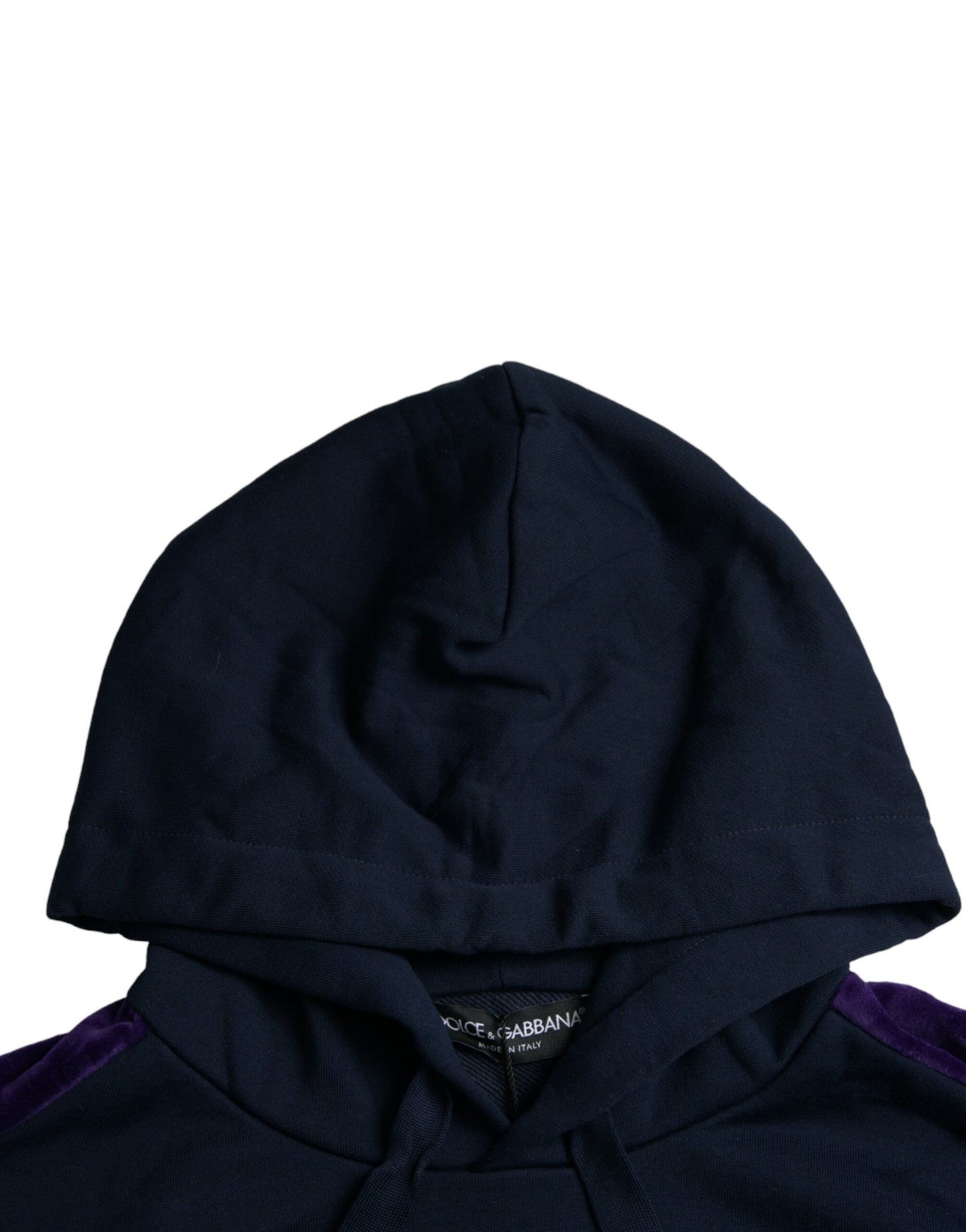 Dark Blue Cotton Crown Hooded Sweatshirt Sweater