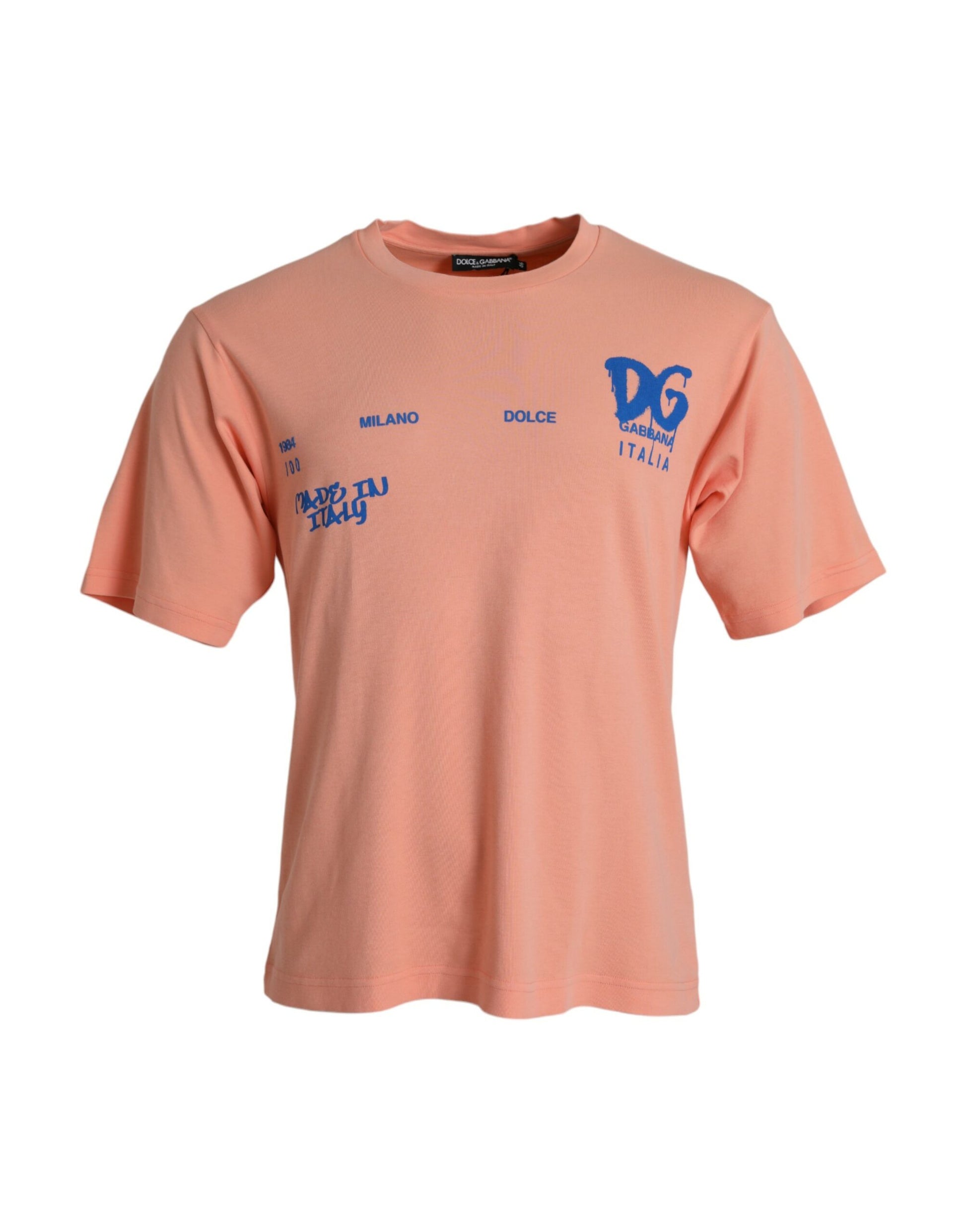 Coral Cotton Logo Print Short Sleeve T-shirt