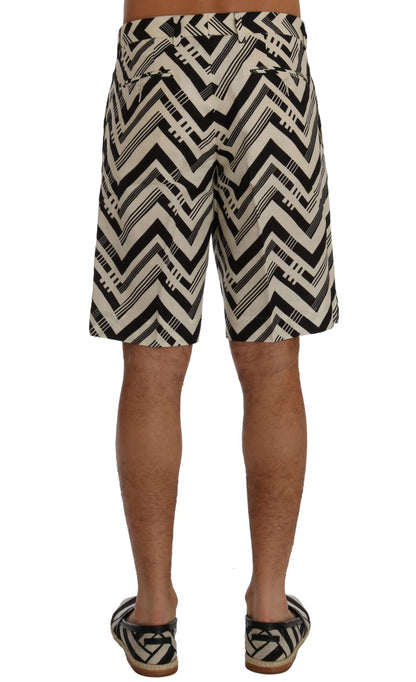 Gestreepte casual kniehoge shorts