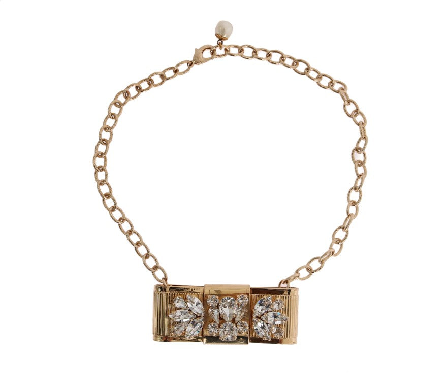 Elegante gouden kristallen statement choker