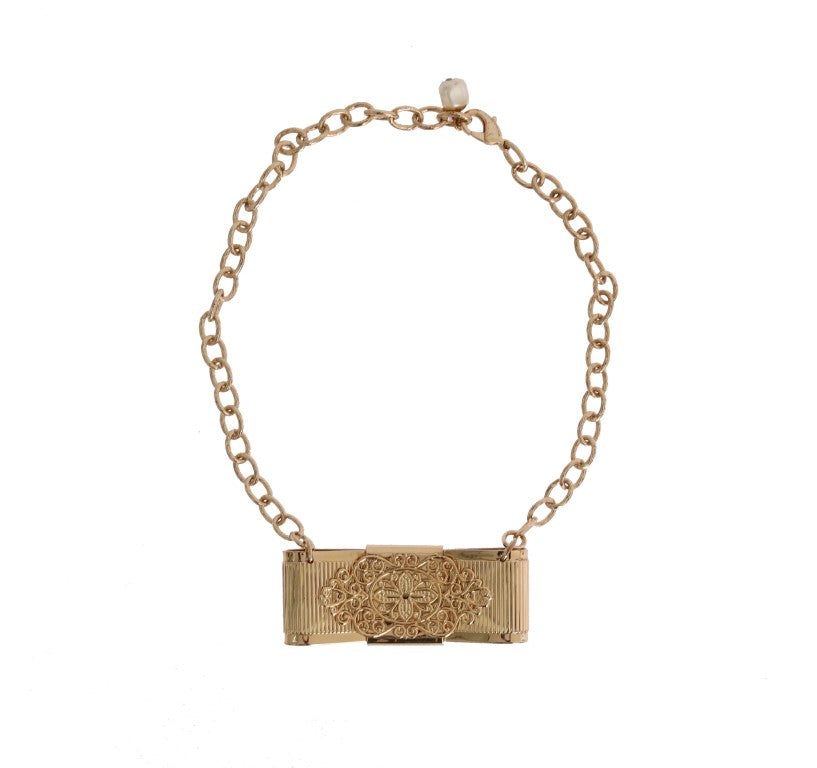 Elegante gouden kristallen statement choker