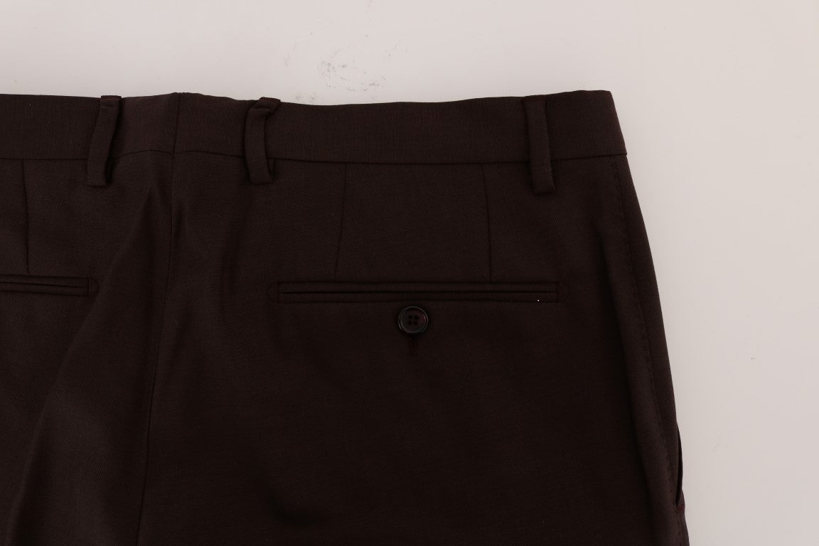 Elegante formele slim-fit broek in paars