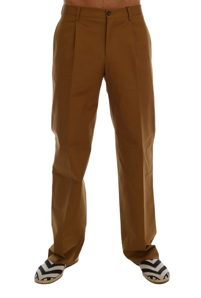 Pantalones formales marrones elegantes para hombre