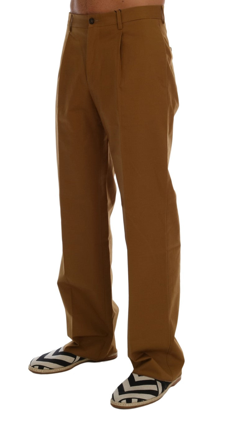 Pantalones formales marrones elegantes para hombre