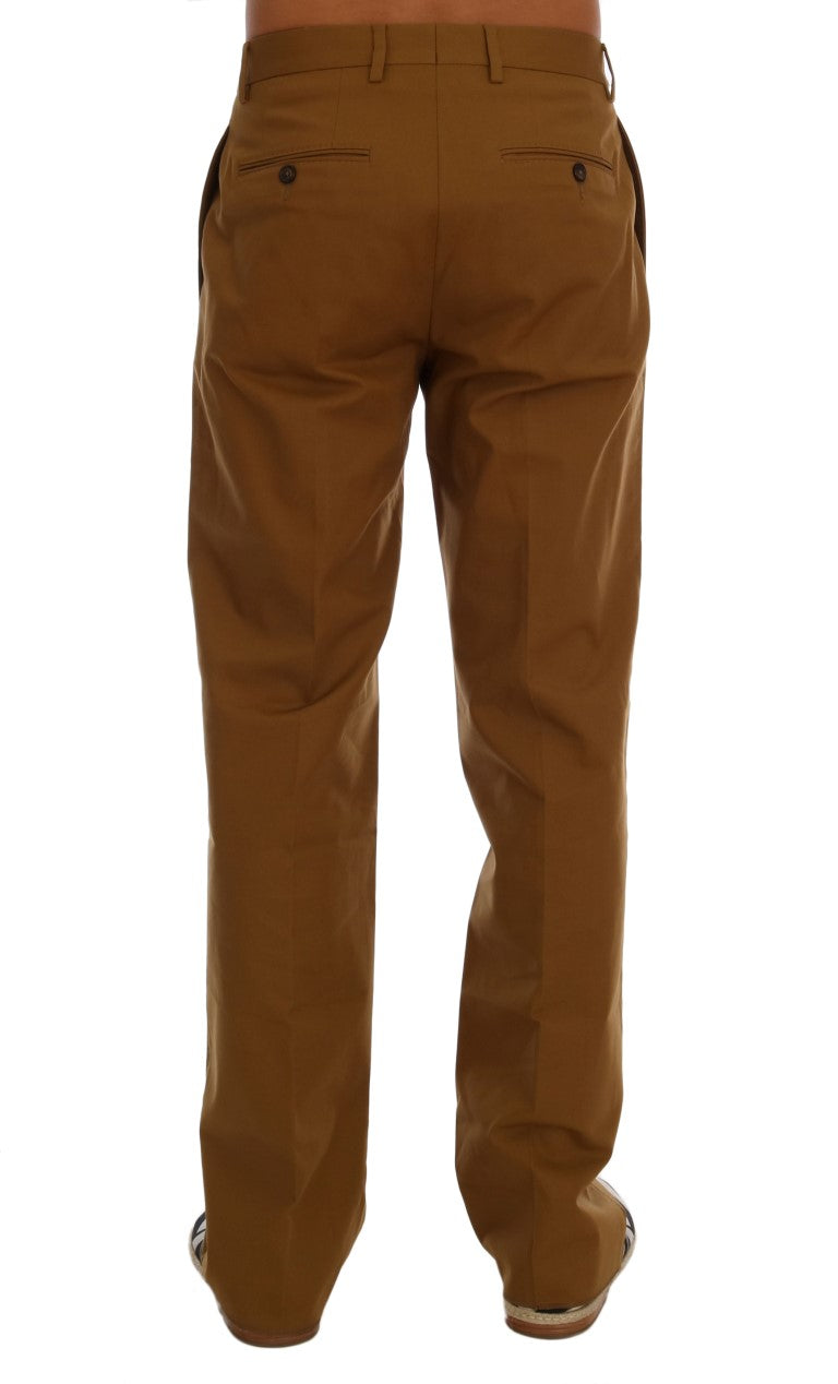 Pantalones formales marrones elegantes para hombre