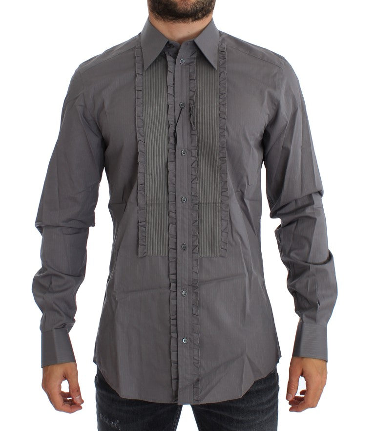 Camisa de vestir elegante de algodón de corte slim