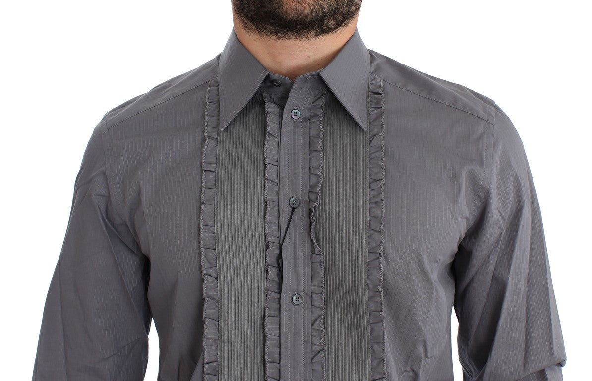 Camisa de vestir elegante de algodón de corte slim