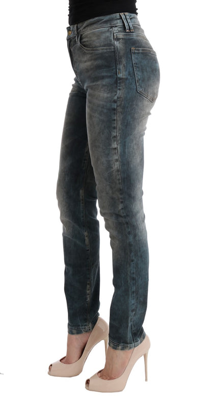 Chique slim-fit jeans met blauwe wassing