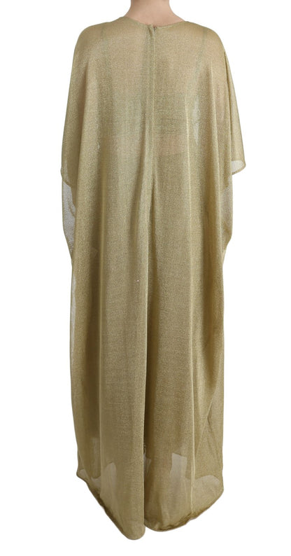 Elegant Gold Shift Gown Dress