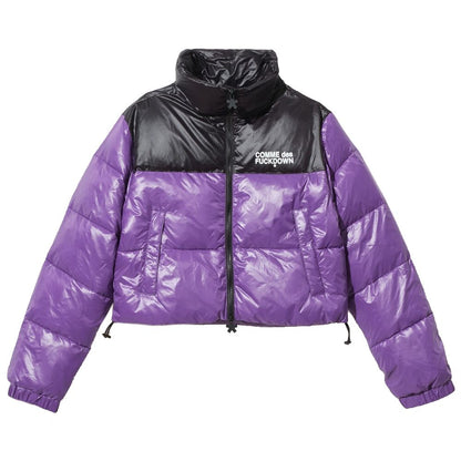 Chic Purple Nylon Down Jacket