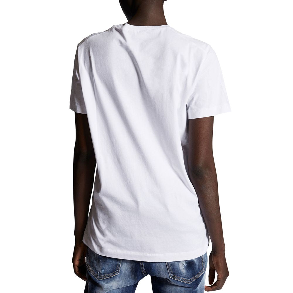 Verhoogd casual katoenen T-shirt met kenmerkende uitstraling