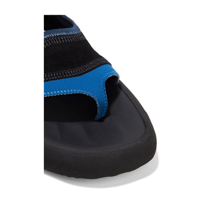 Chic Neoprene and Suede Sandals in Blue