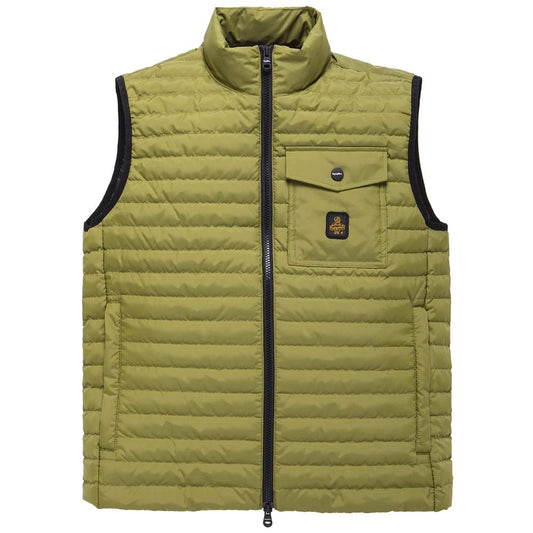 Versatile Green Down Vest for Men