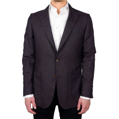 Brown Wool Vergine Blazer