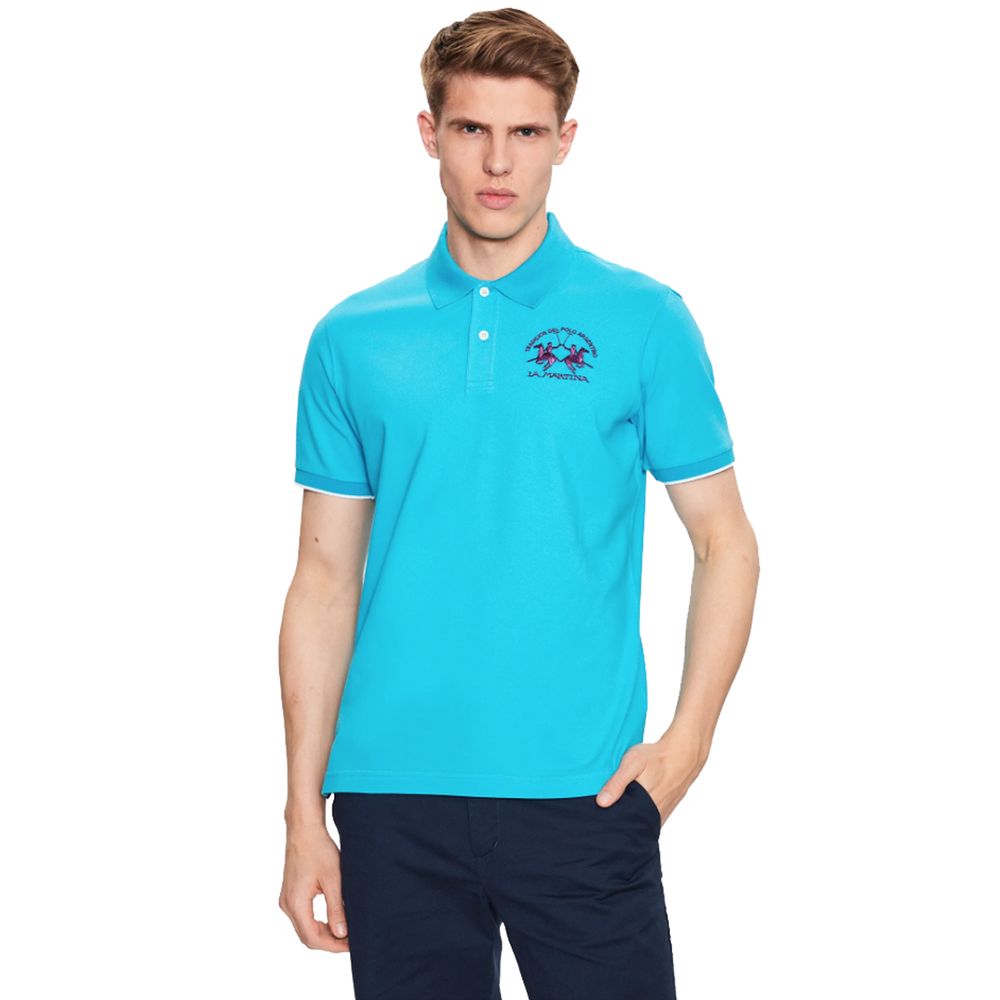 Elegant Stretch Cotton Pique Polo Shirt