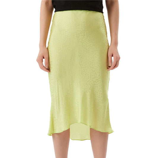 Elegant Spotted Green Midi Skirt