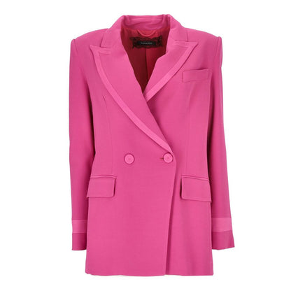 Blazer Elegante Fucsia De Un Botón