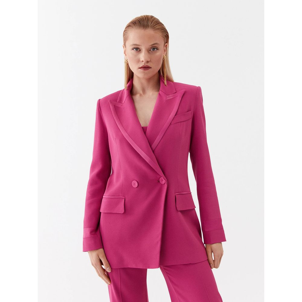 Blazer Elegante Fucsia De Un Botón