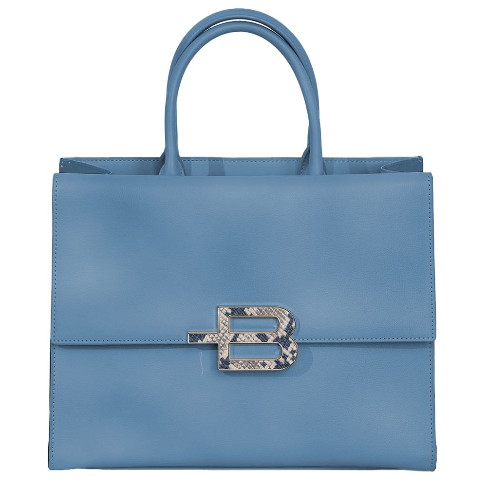 Chic Calfskin Handbag with Magnet Detail