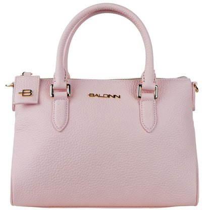 Bolso elegante de piel de becerro texturizada rosa