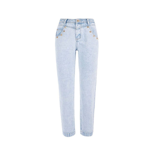 Chic High-Waisted Light Wash Denim