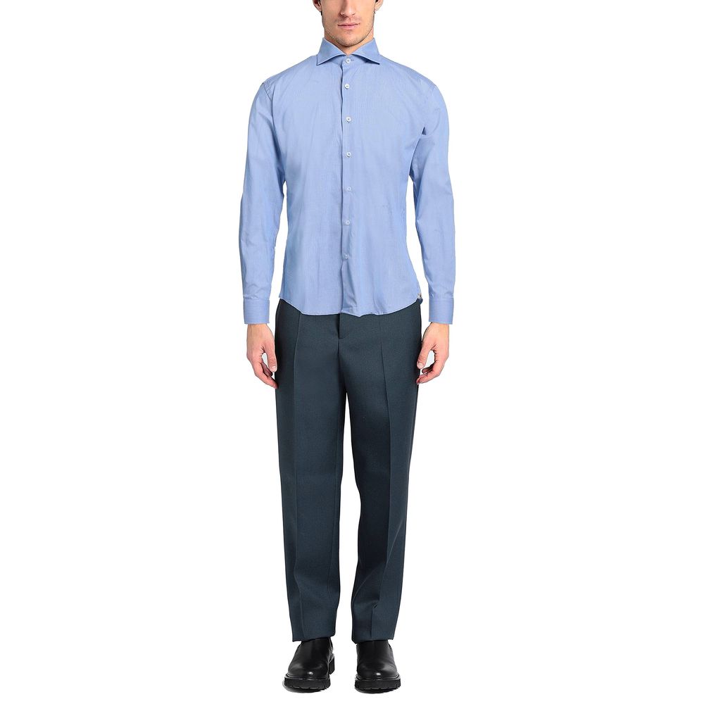 Elegant Light Blue Cotton Shirt