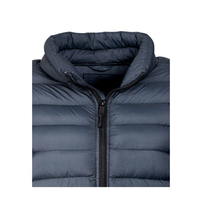 Chic Blue Padded Zip Vest for Men