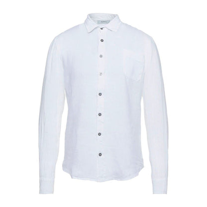 Camisa de lino blanca elegante para hombre