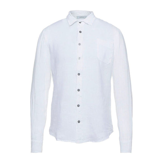 Camisa de lino blanca elegante para hombre