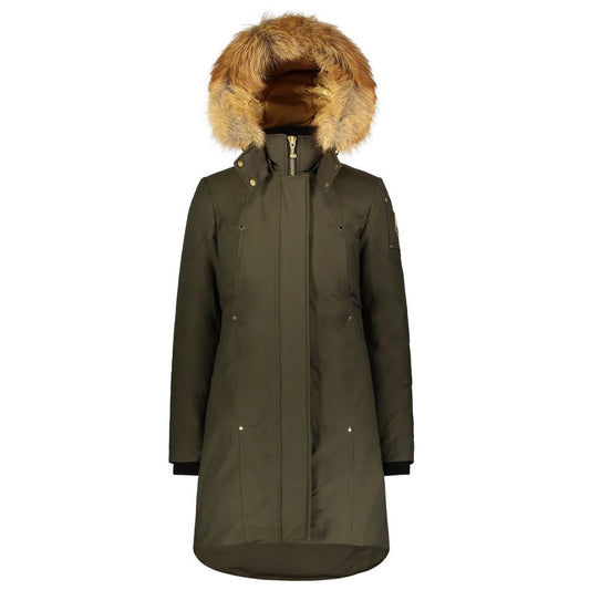 Gold-Adorned Stirling Parka with Blue Fox Fur