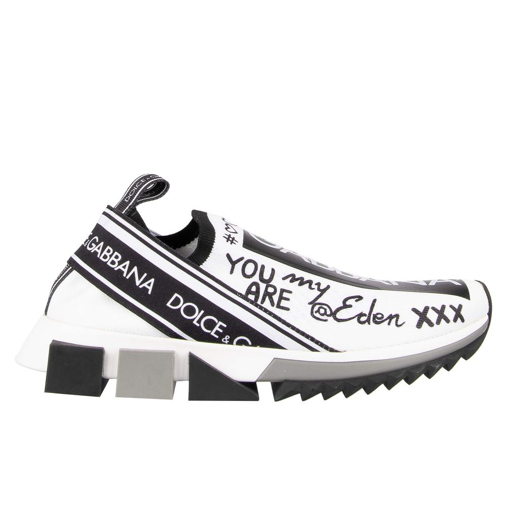 Elegante stretch-sneakers met monochrome print