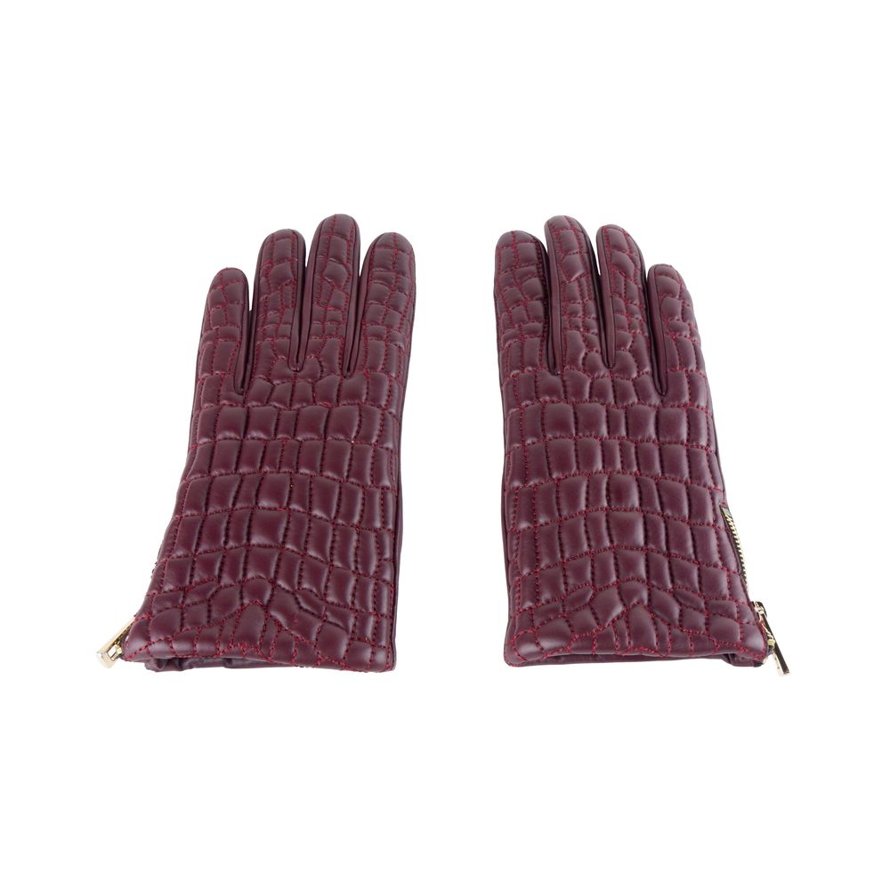 Guantes elegantes de piel de cordero en rosa