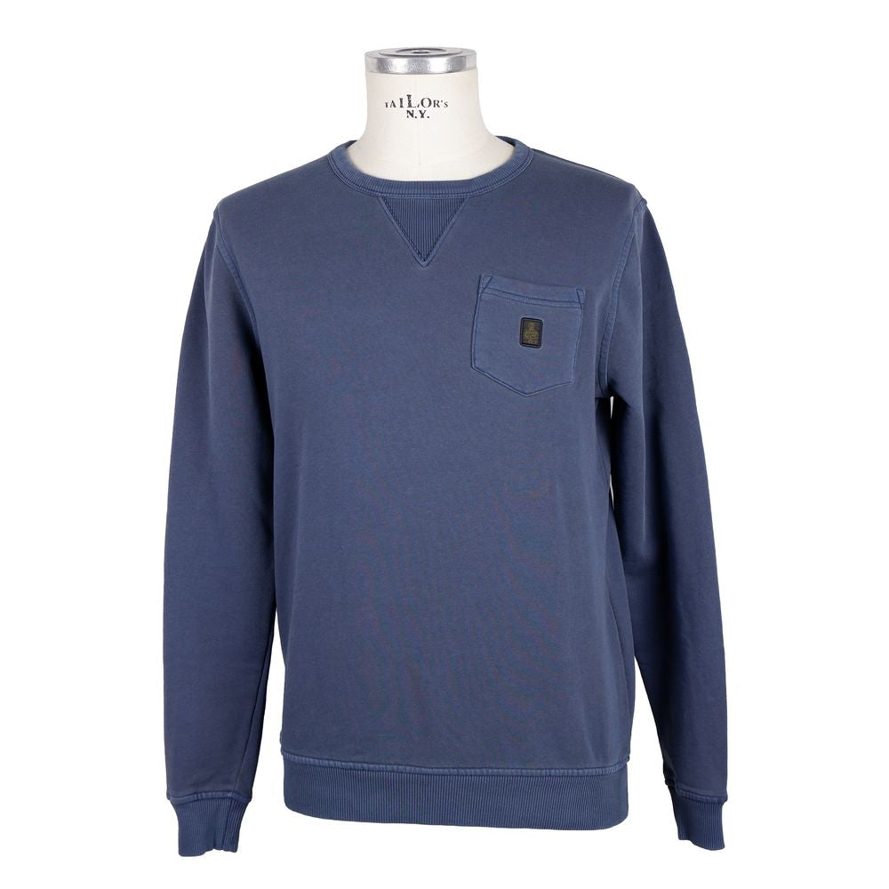 Garment-Dyed Cotton Sweatshirt with Chest Pocket