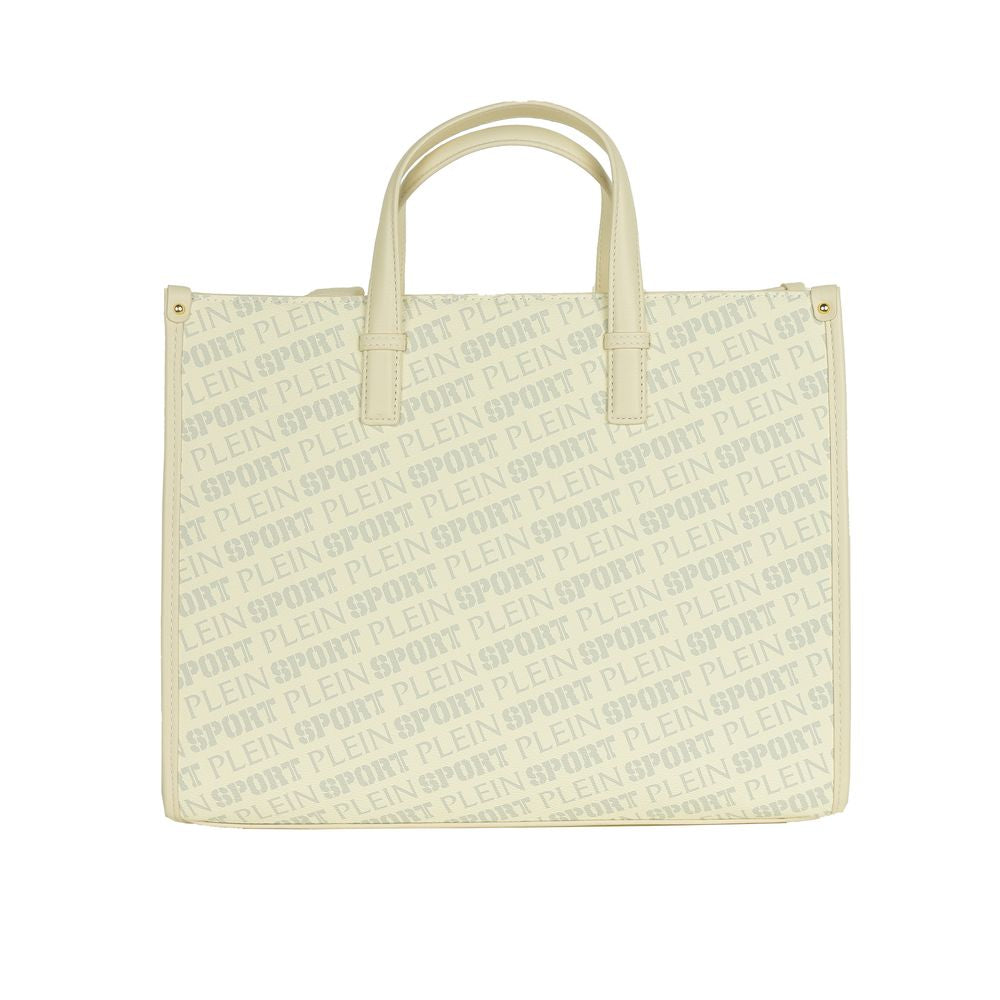 Stunning White Tote Bag with Cross Belt