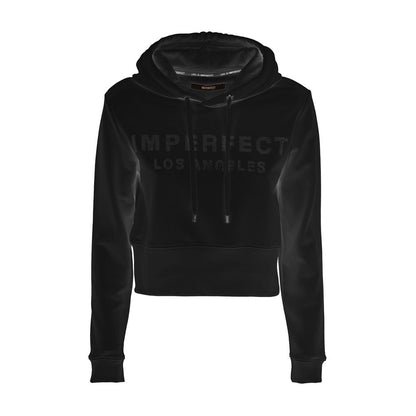 Glitzy Logo Embellished Black Hoodie