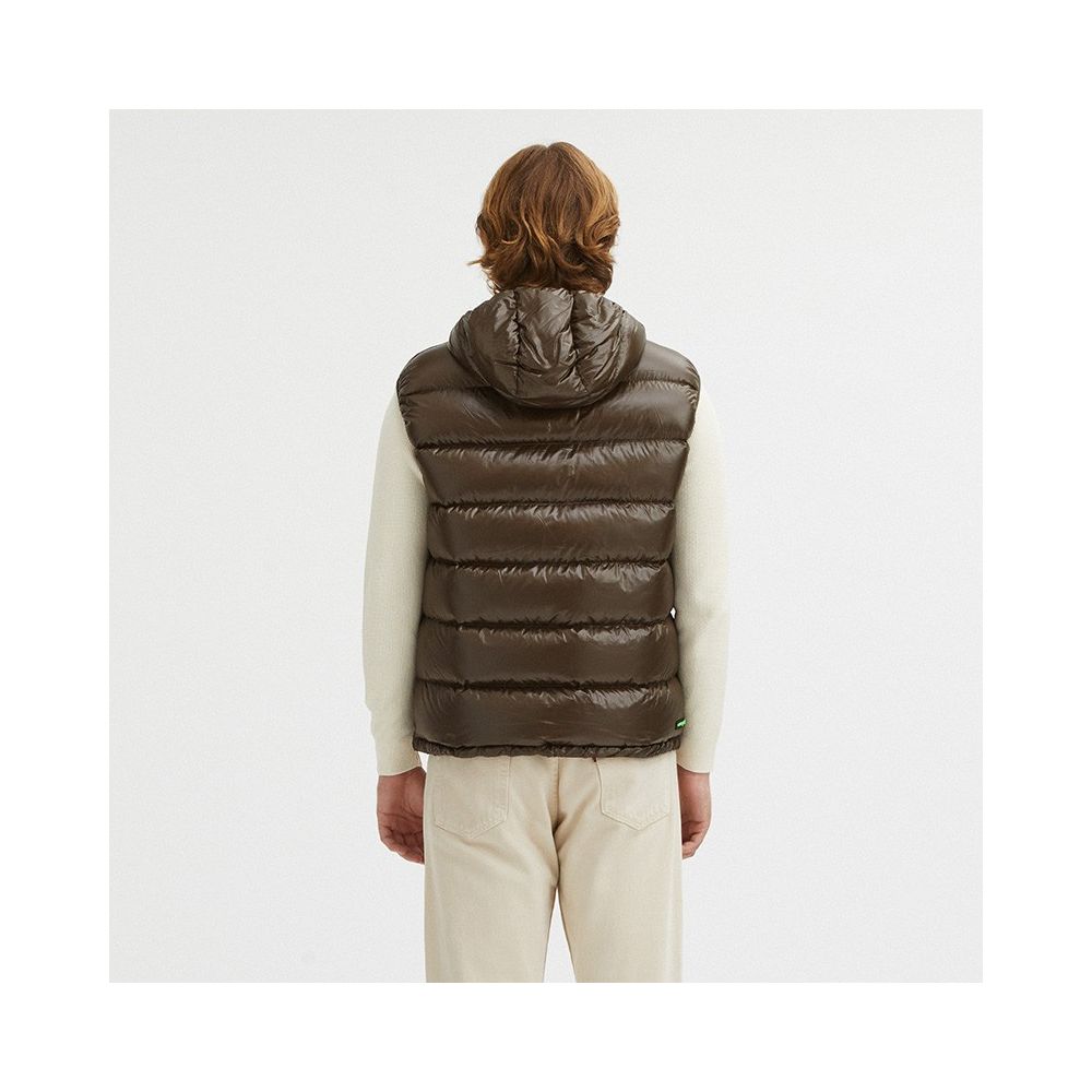 Reversible Hooded Duck Feather Vest