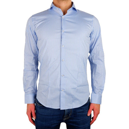 Elegant Milano Light Blue Cotton Shirt