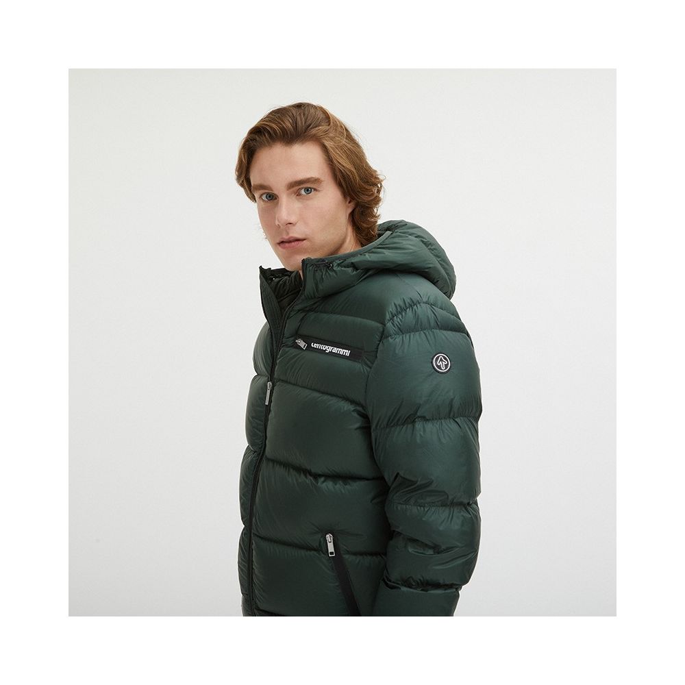 Sleek Dark Green Hooded Winter Jacket