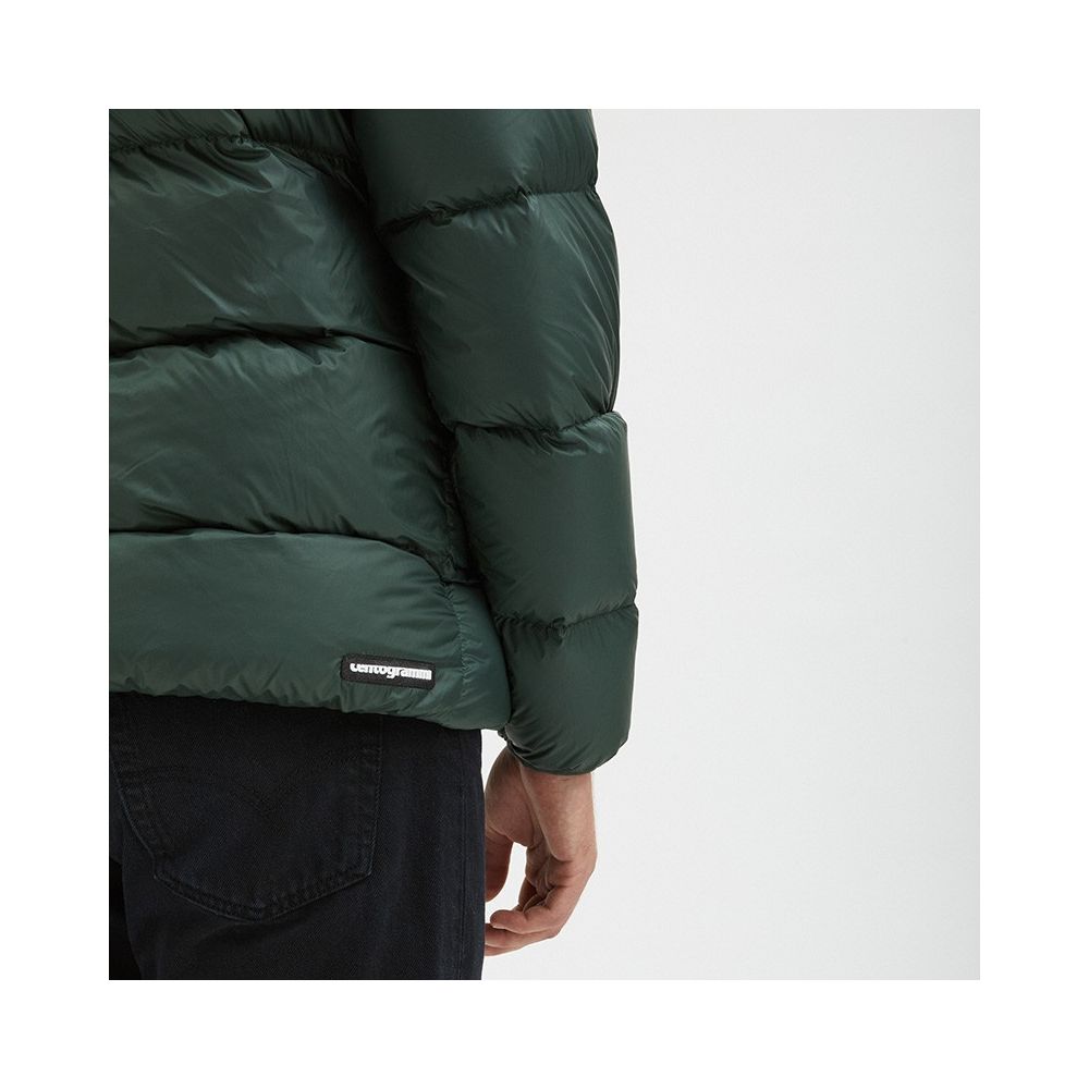 Sleek Dark Green Hooded Winter Jacket