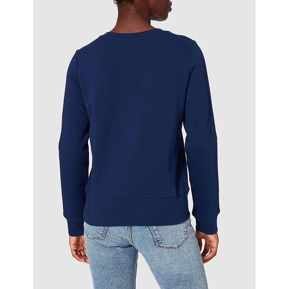 Chique blauw embleem sweatshirt