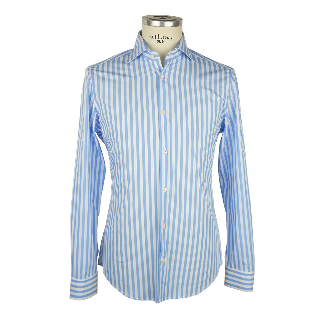 Elegant Striped Milano Cotton Shirt